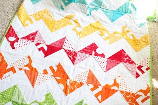 handmade chevron quilt