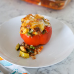Stuffed peppers with ground beef