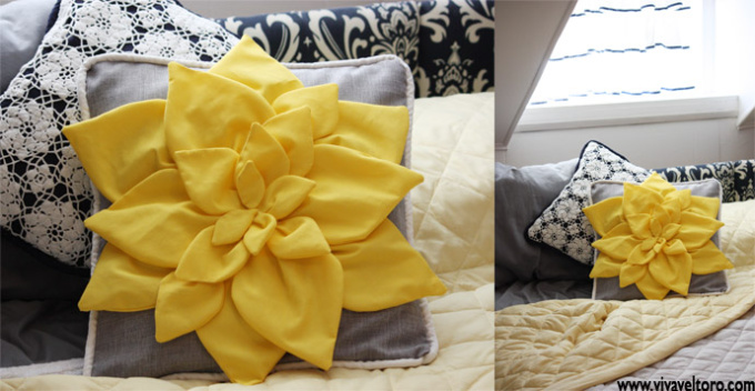 DIY Flower Pillow Tutorial - Viva Veltoro