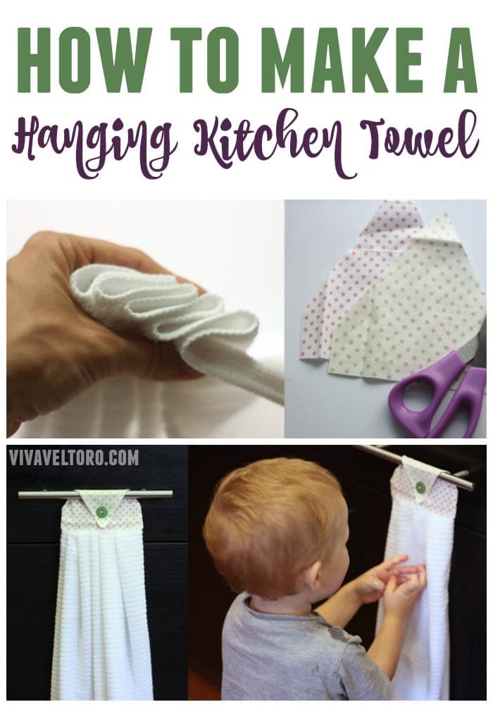 How to Make a Simple Hanging Dish Towel - The How-To Home