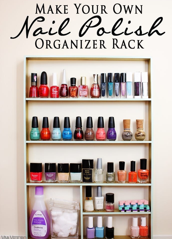 DIY nail polish organizer