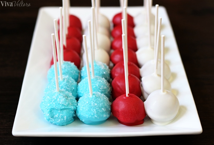 patriotic cake bites