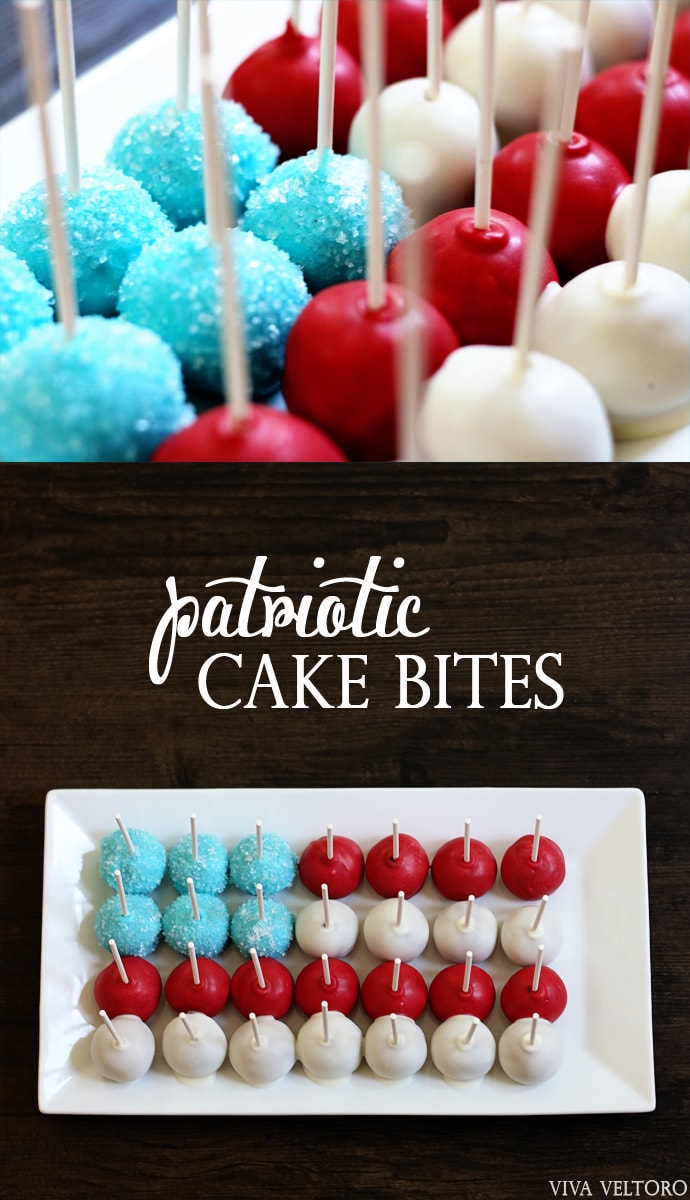 patriotic cake bites