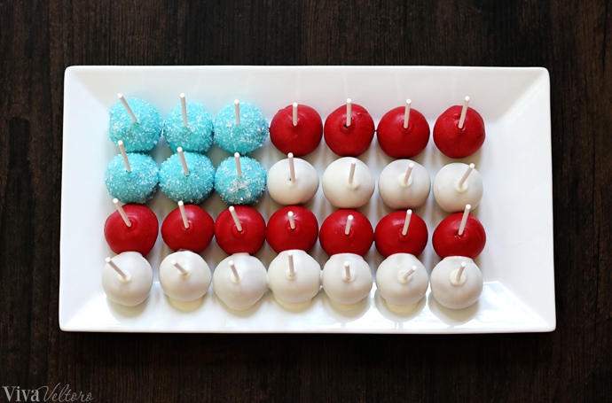 patriotic cake bites