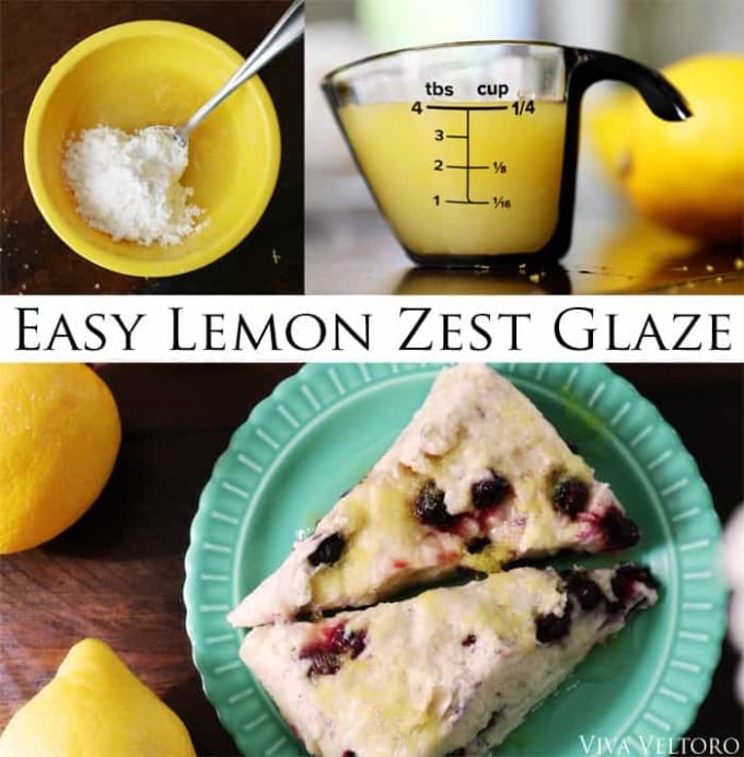 East Lemon Zest Glaze on Berry Scones Recipe with KitchenIQ.