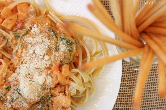 shrimp pasta dinner 