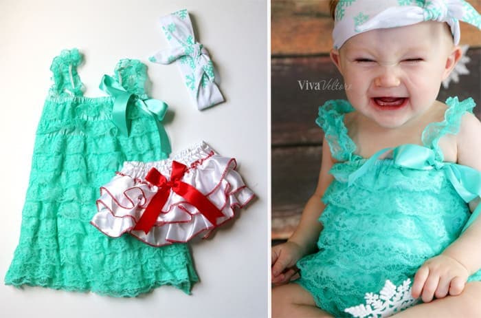 green romper dress holiday outfit
