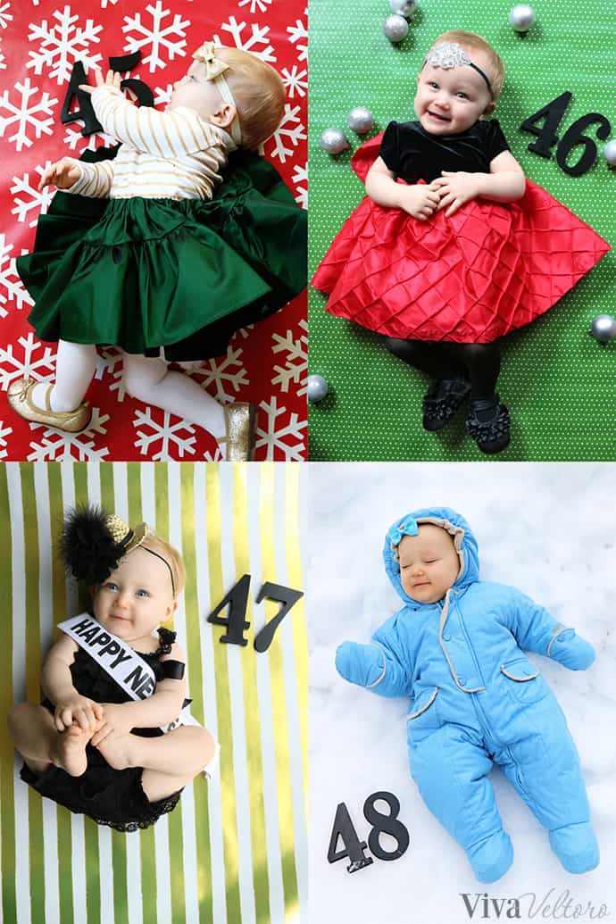 weekly baby pictures Christmas
