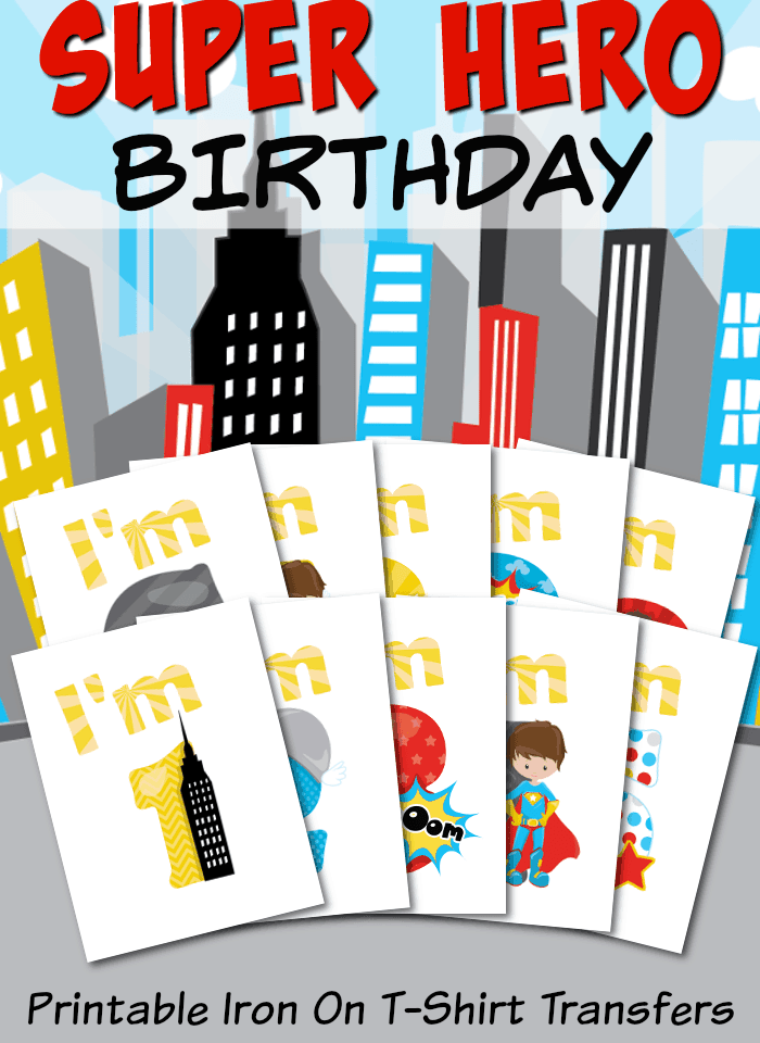superhero birthday tshirt