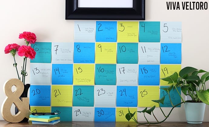 post-it calendar