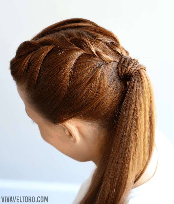 double braid ponytail