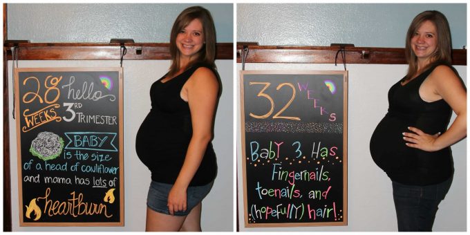 pregnancy chalkboard