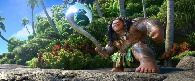 MAUI is a demigod—half god, half mortal, all awesome. Charismatic and funny, he wields a magical fishhook that allows him to shapeshift into all kinds of animals and pull up islands from the sea. Featuring Dwayne Johnson as the voice of Maui, Walt Disney Animation Studios' “Moana” sails into U.S. theaters on Nov. 23, 2016. ©2016 Disney. All Rights Reserved.
