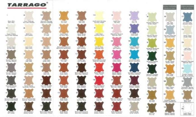 Tarrago Dye Chart
