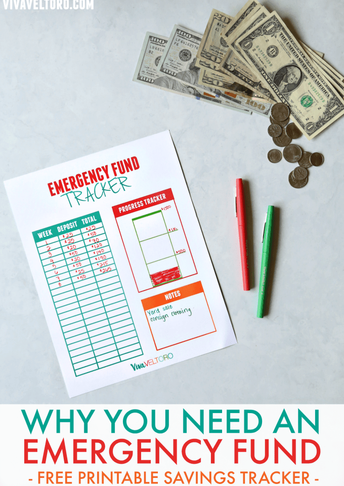 printable savings tracker