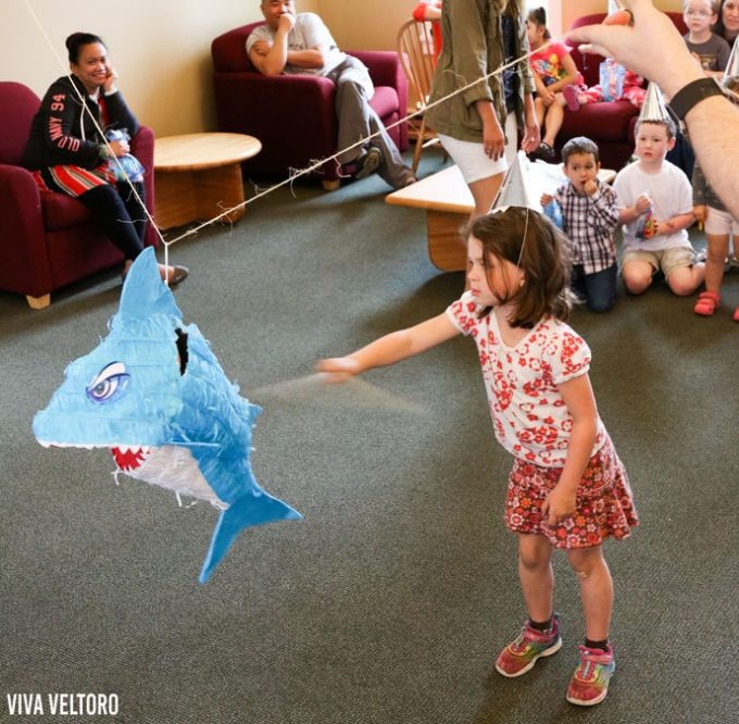 Shark Pinata Tutorial Shark Party Ideas + A Shark Shirt Tutorial! - Viva Veltoro