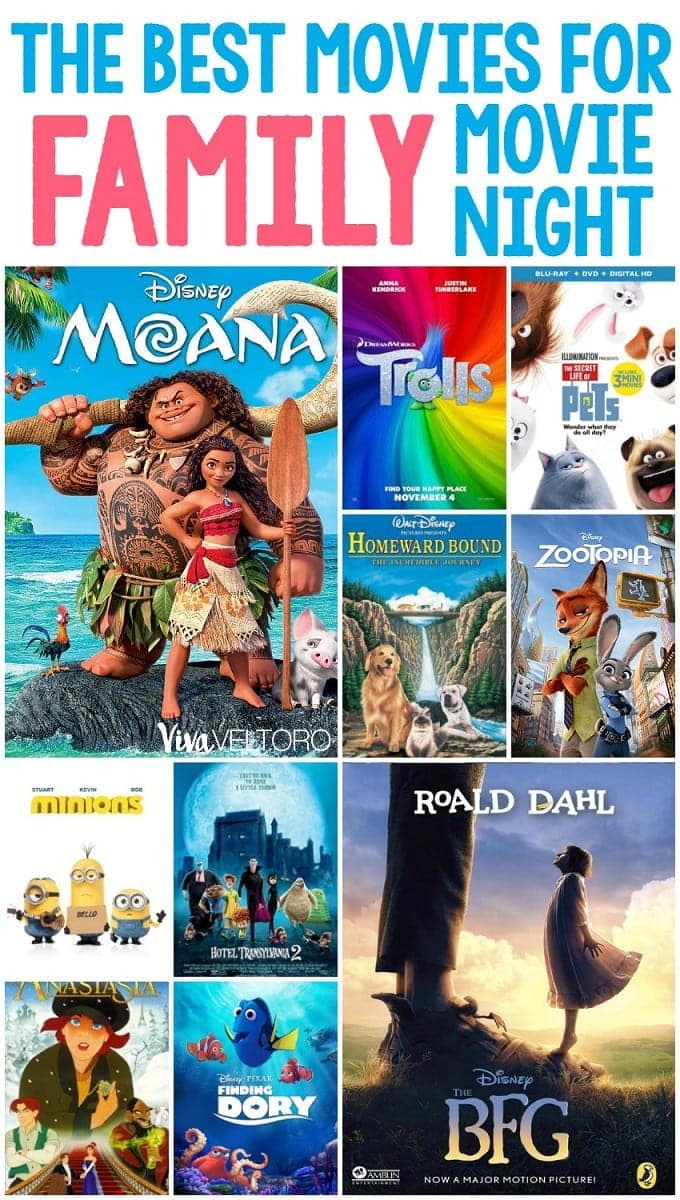 The BEST Movies for Family Movie Night. - Viva Veltoro