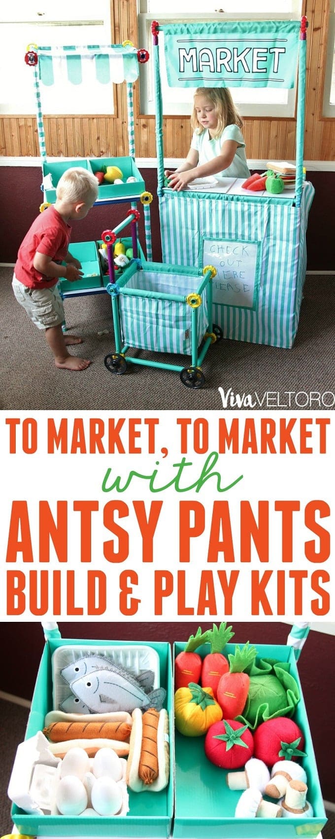 8markers Included for sale online Antsy Pants Color Your Own Market Food Limitless Play 18 Pc 
