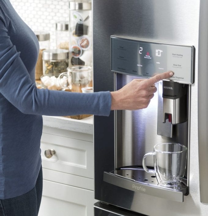 refrigerator with keurig