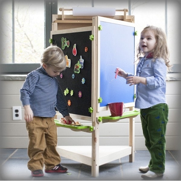 little partners tri-side easel