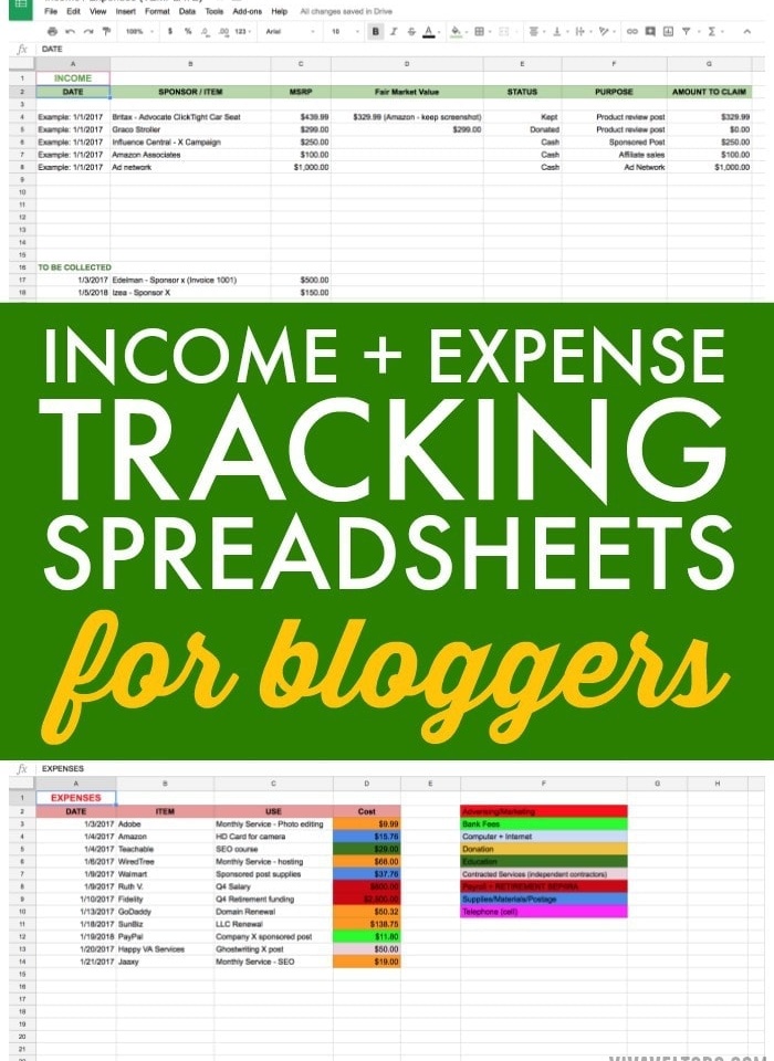 tracking business expenses and income
