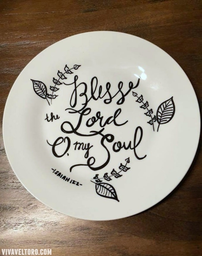 bible verse plate