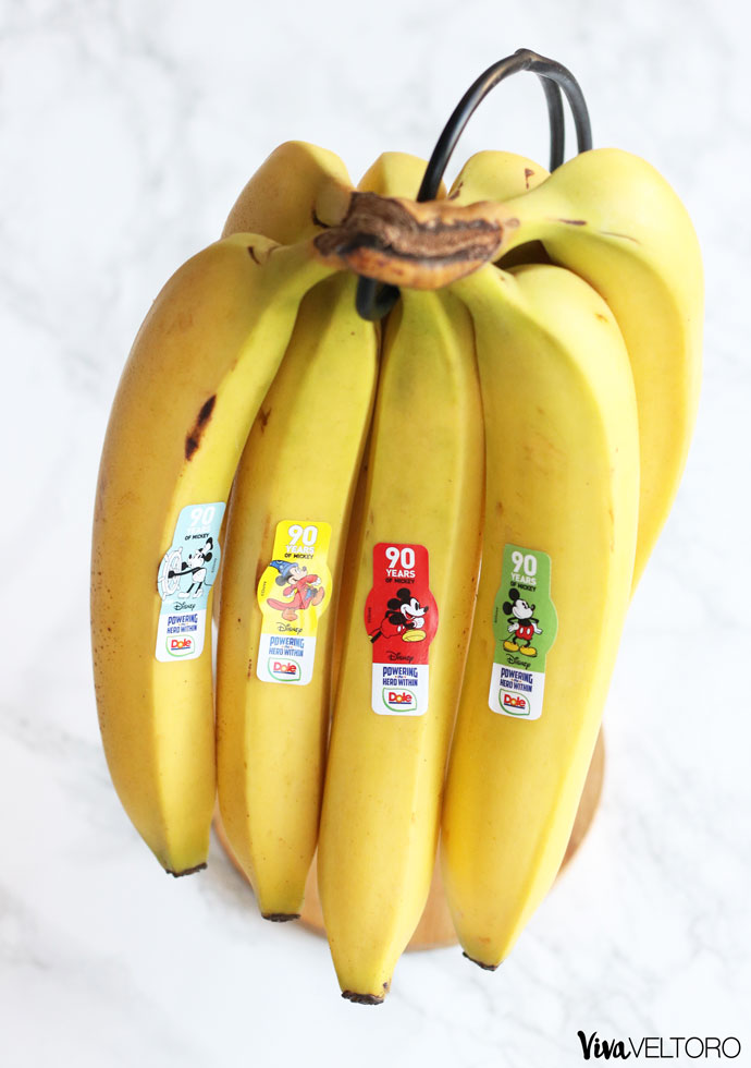 dole bananas with mickey mouse stickers