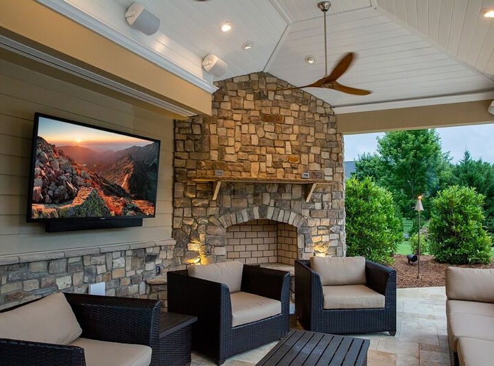 outdoor tv awesome patio