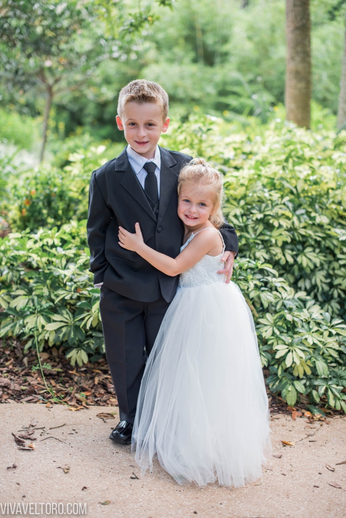 ring bearer and flower girl for vow renewal 