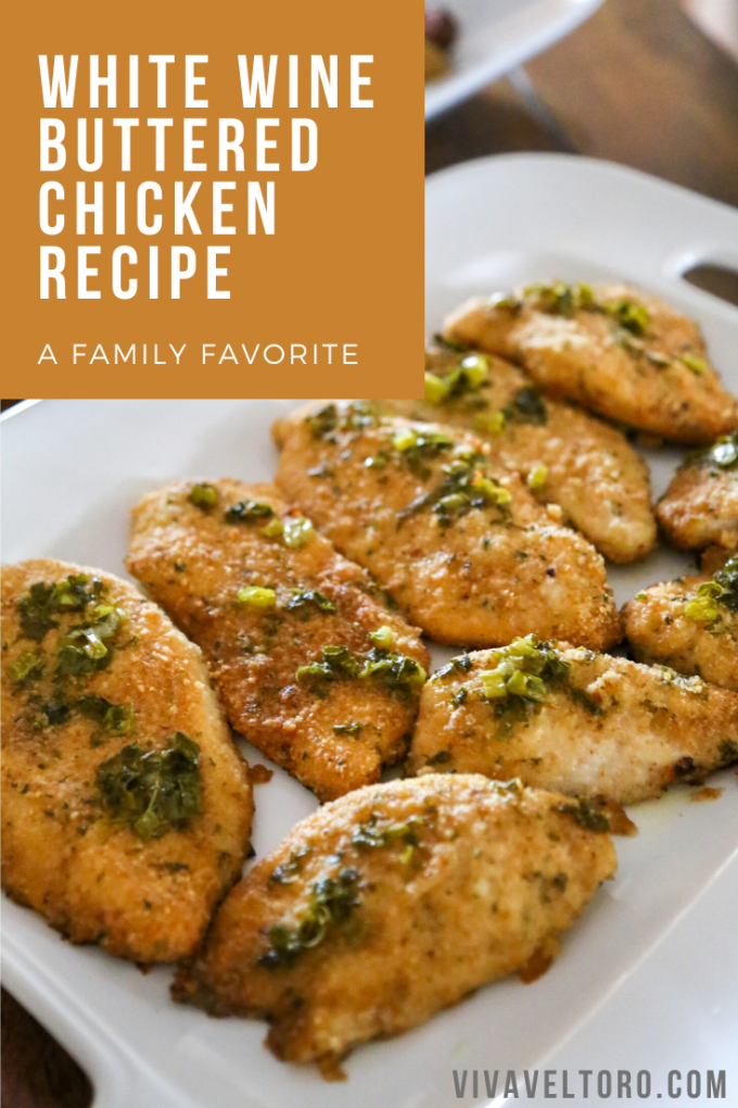 Chicken with white wine butter sauce