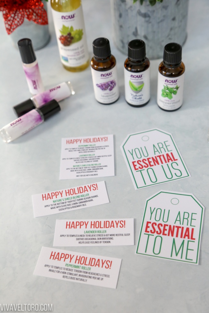 essential oil gift tags