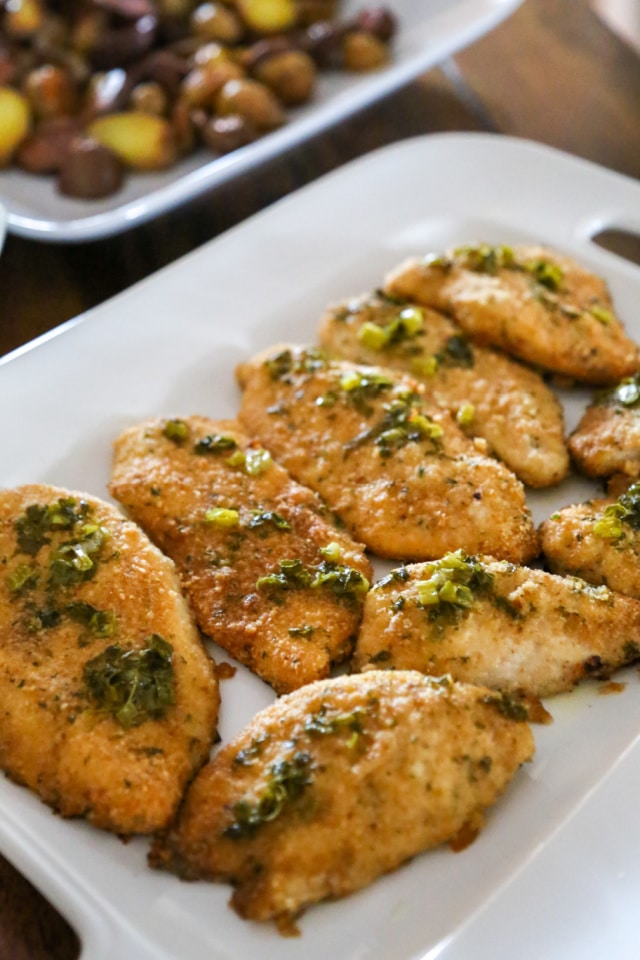 Chicken with white wine butter sauce