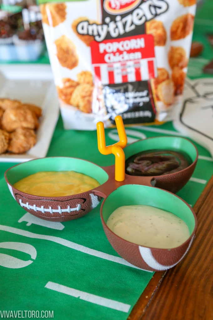chicken dipping sauces in footballs
