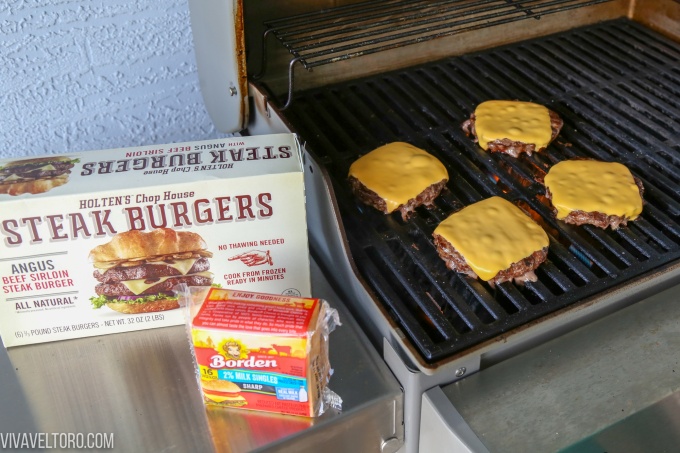 Borden cheese on burger