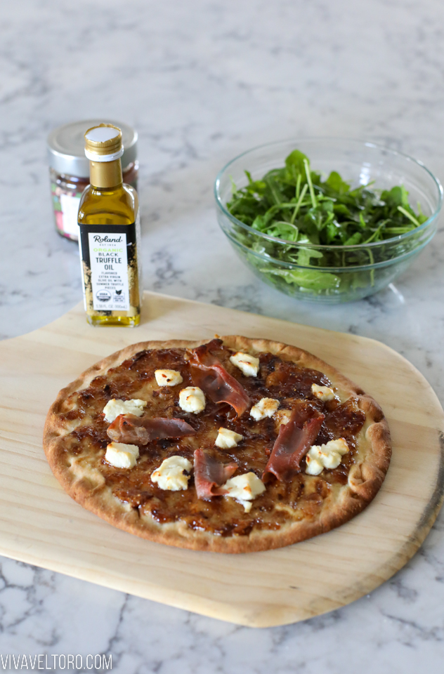 Fig Jam and Goat Cheese Pizza with Truffle Oil