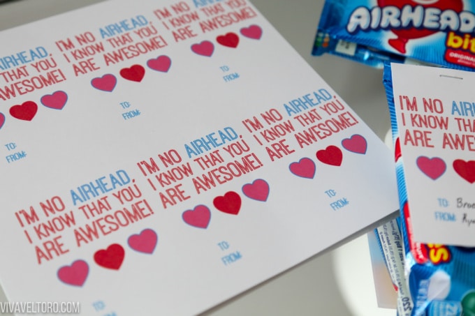 airhead printable valentine