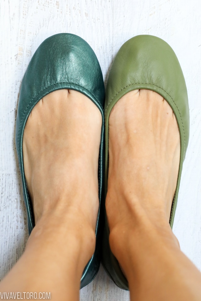 Tahitian pearl tieks and olive green tieks